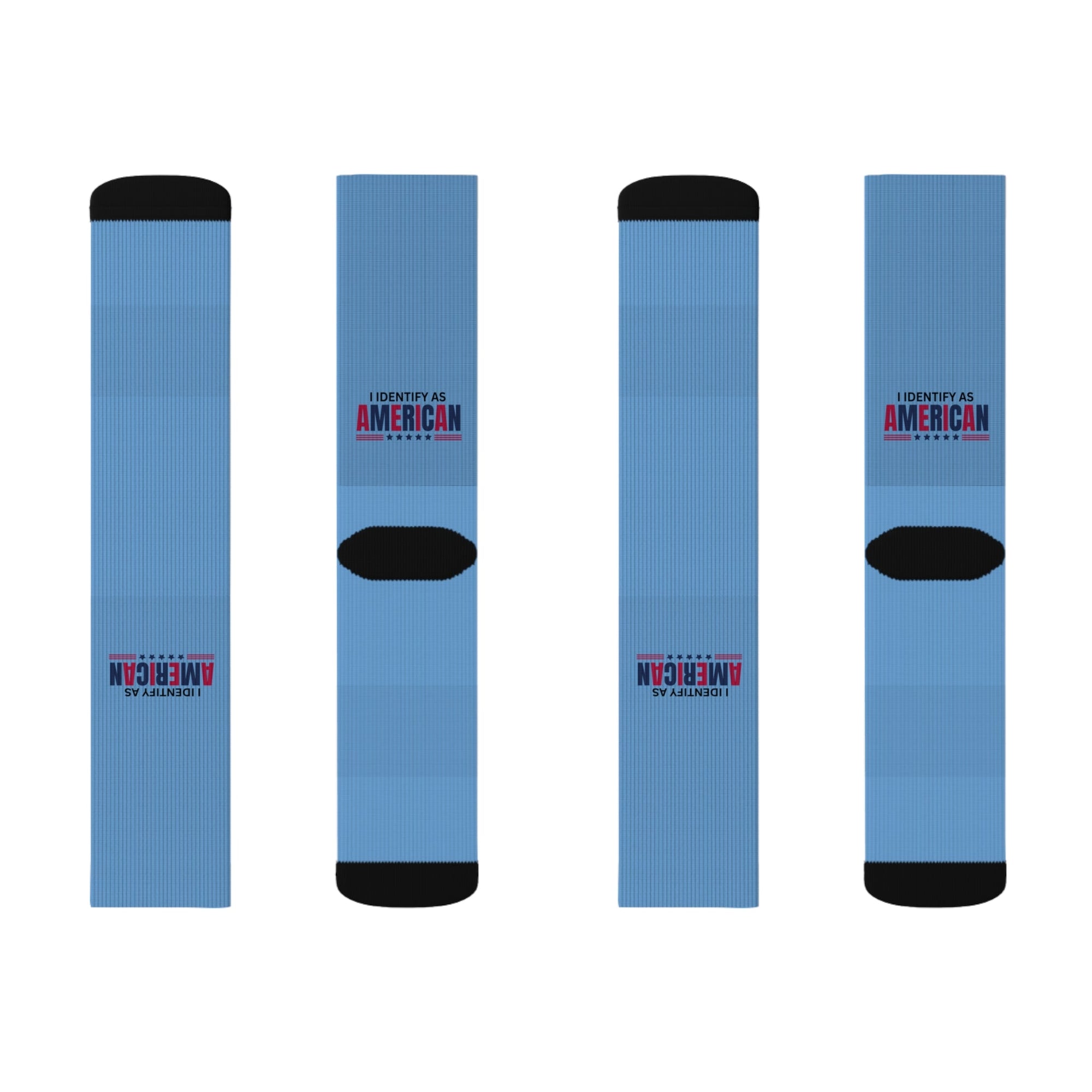 Identifies as American Sublimation Socks Printify