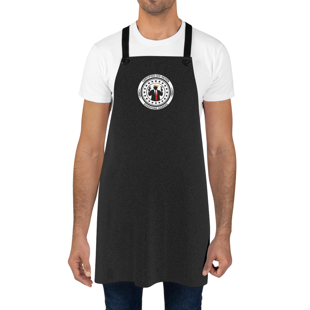 Certified Six Seven Apron – Political Parody Kitchen & Grill Apron