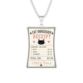 Cat Ownership Receipt Necklace | Paid in Purrs Jewelry