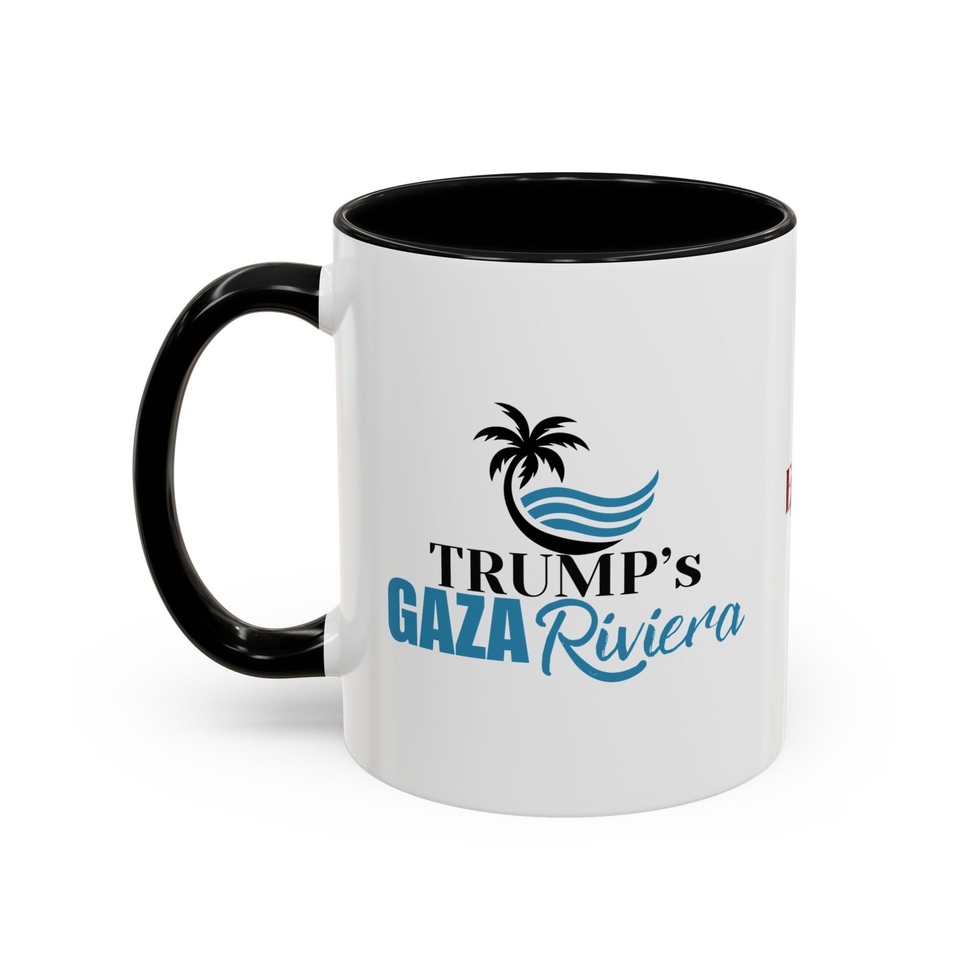 Tropical Trump’s Gaza Riviera Accent Coffee Mug - 11 & 15oz Ceramic Mug for Beach Lovers Printify