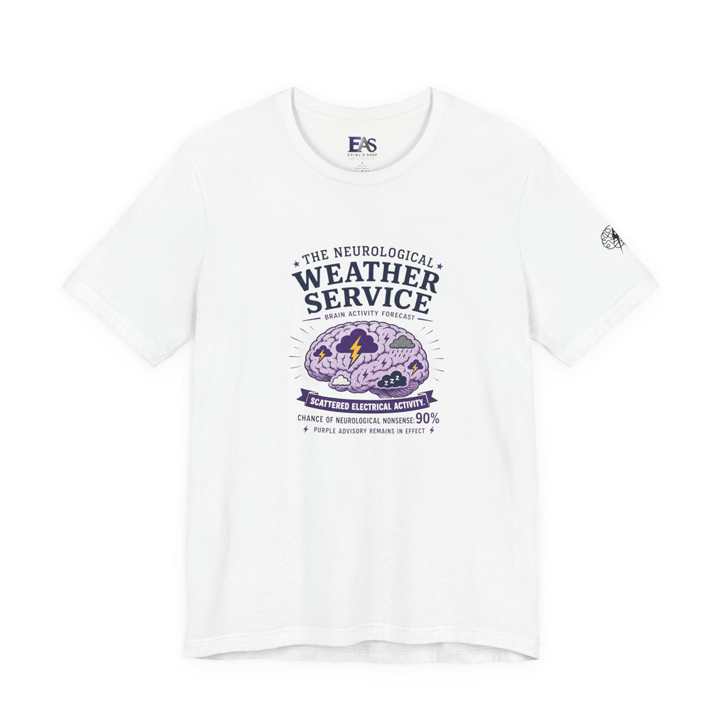 Neurological Weather Service Epilepsy Awareness T-Shirt | Brain Forecast Tee