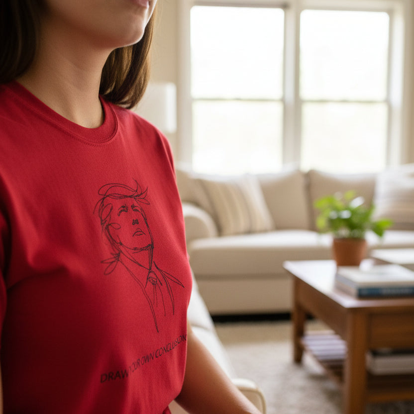 Draw Your Own Conclusions Unisex Graphic Tee – Minimal Line Art Statement Shirt