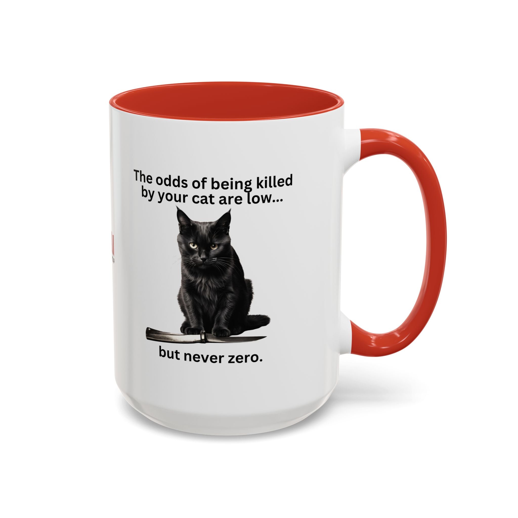 Photo depicting the ​Killer Cat Odds Accent Coffee Mug (11, 15oz) from EpiAl's Shop.