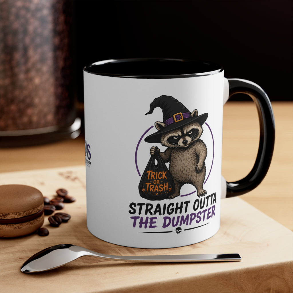 Jimothy Straight Outta the Dumpster Halloween Raccoon Accent Mug