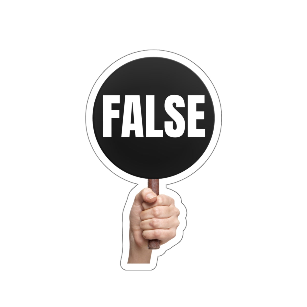 Bold 'False' Die-Cut Stickers for Democrats Printify
