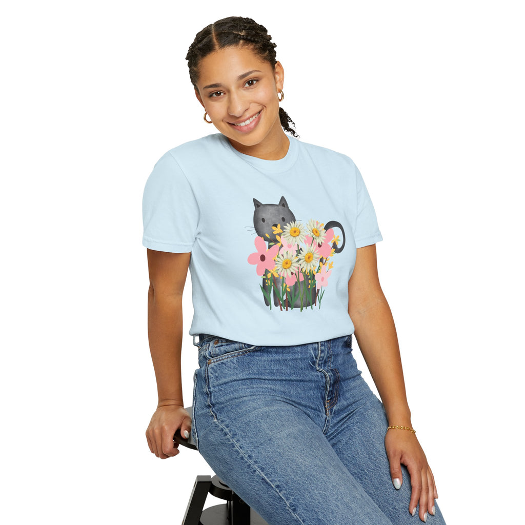 Women’s Floral Cat T-Shirt