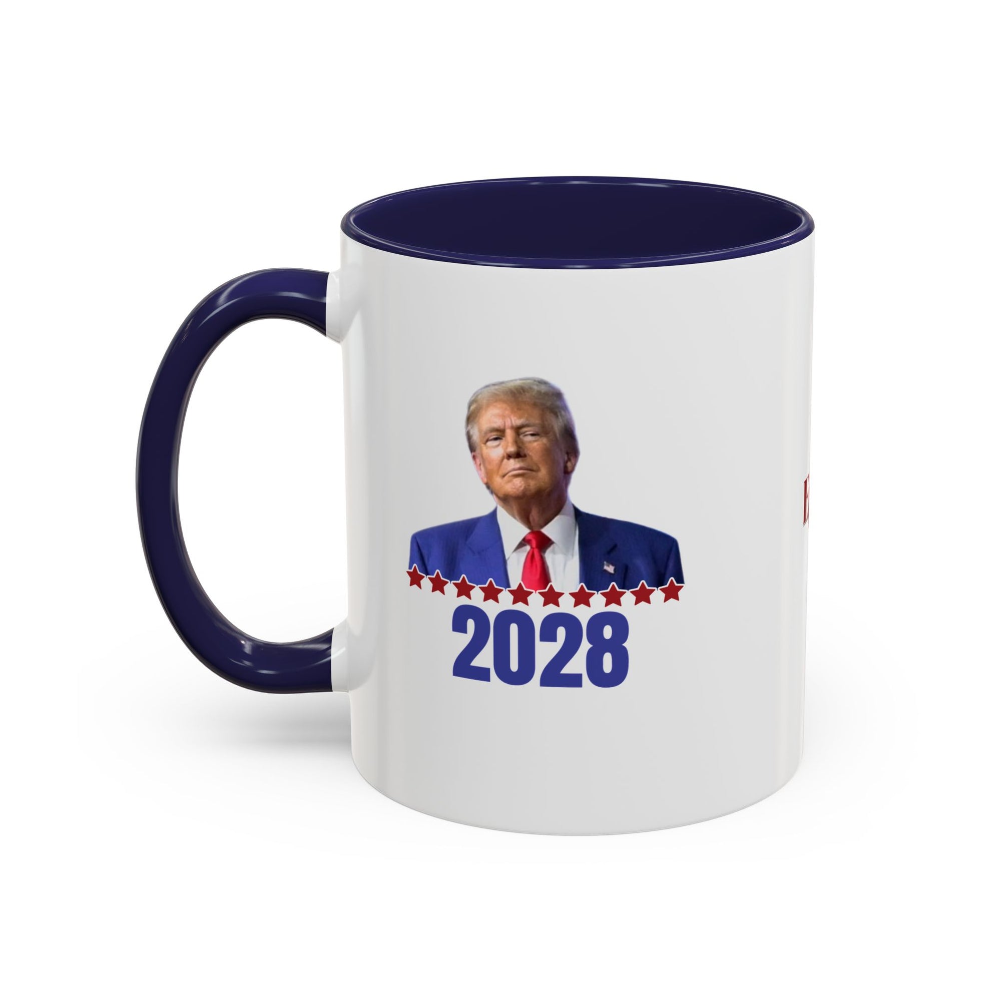 Trump 2028 Accent Coffee Mug - Ceramic Mug for Political Enthusiasts