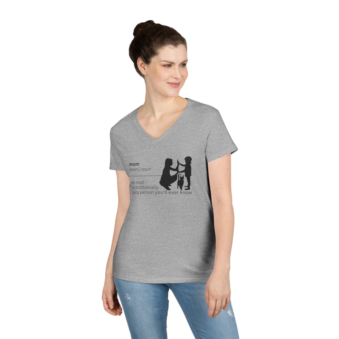 Mom Definition V-Neck T-Shirt - Unconditional Love