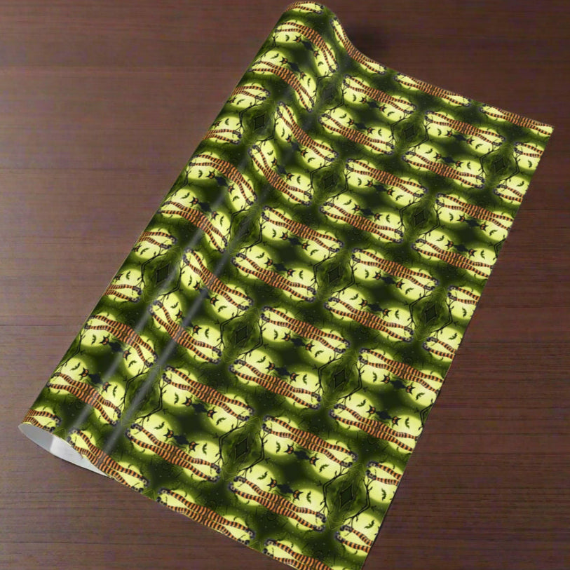 Halloween Cat Lady Gift Wrapping Paper Roll