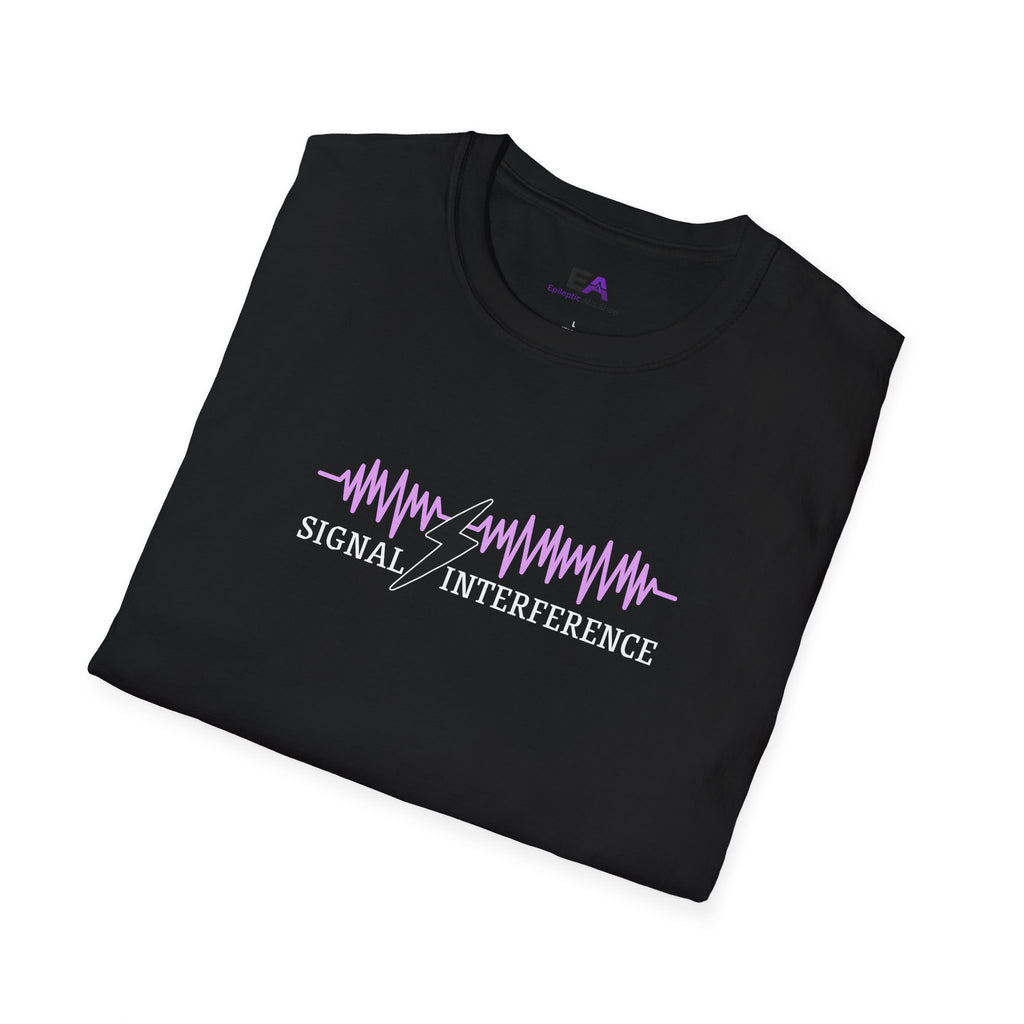 Signal Interference Women’s Tee – Minimalist Waveform Graphic T-Shirt