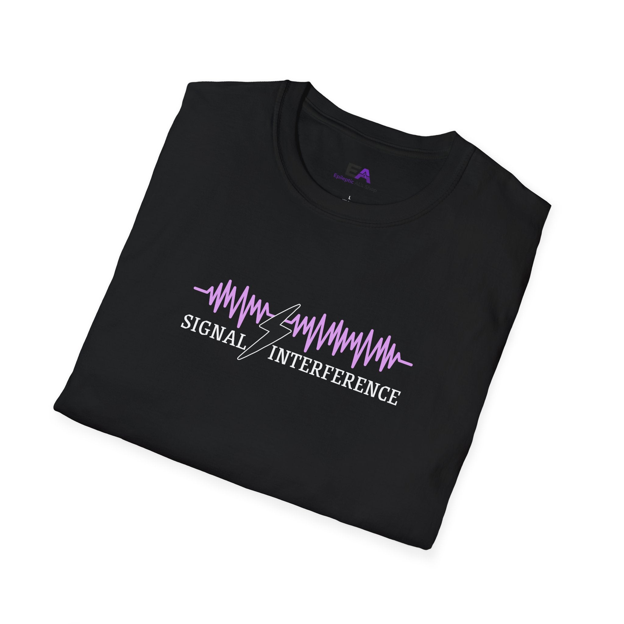 Signal Interference Women’s Tee – Minimalist Waveform Graphic T-Shirt