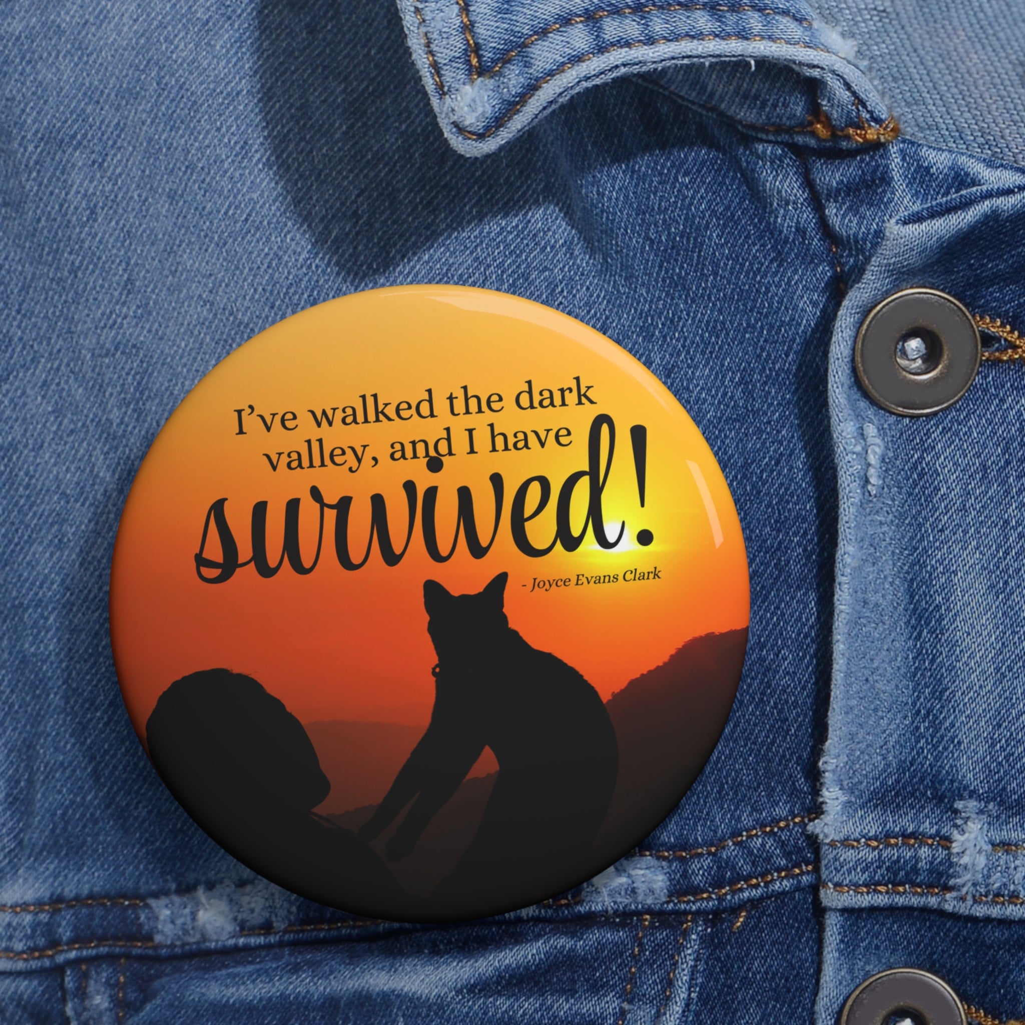 Photo depicting the ​Cat Lady Strong Pin Buttons from EpiAl's Shop.