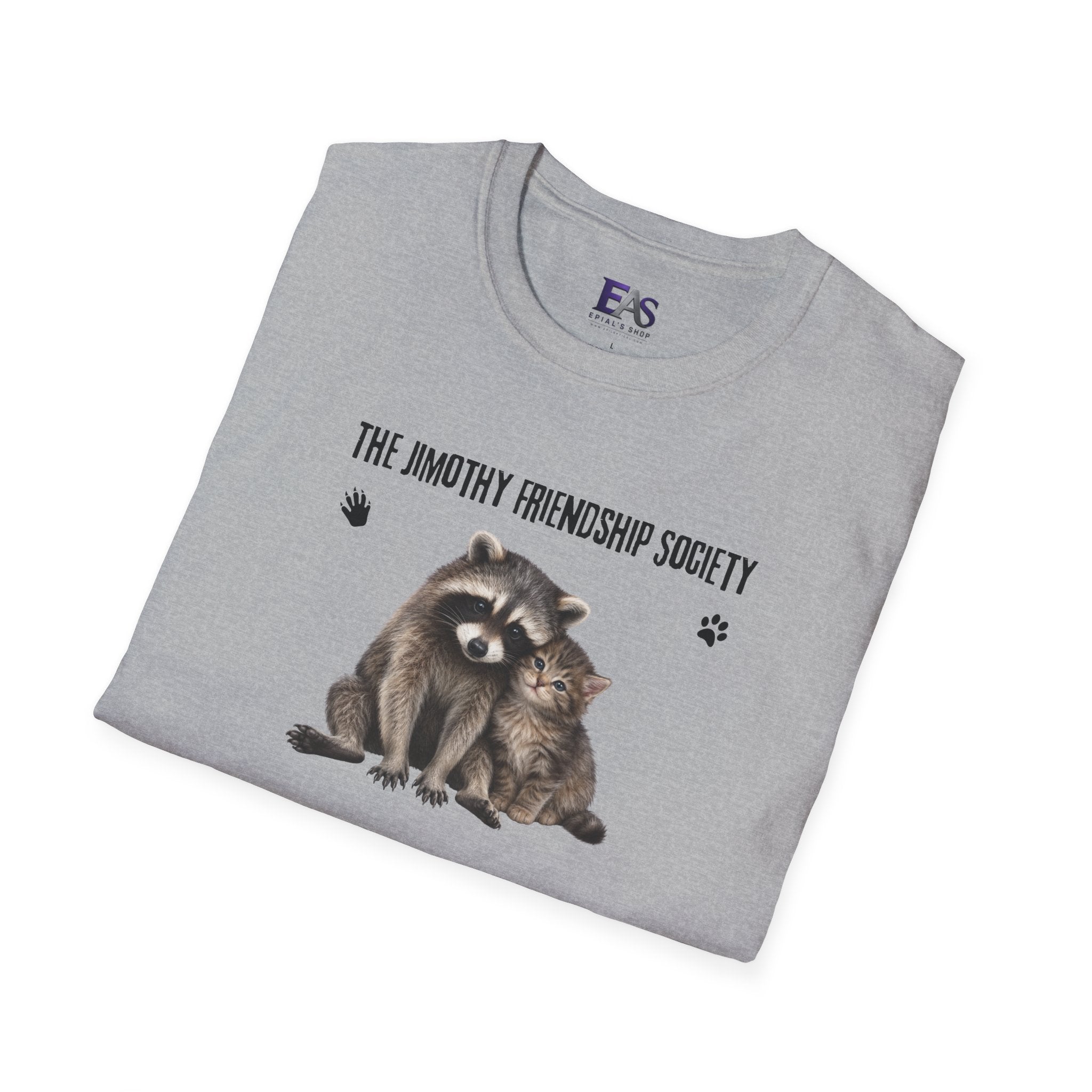 The Jimothy Friendship Society T-Shirt | Raccoon and Kitten Tee