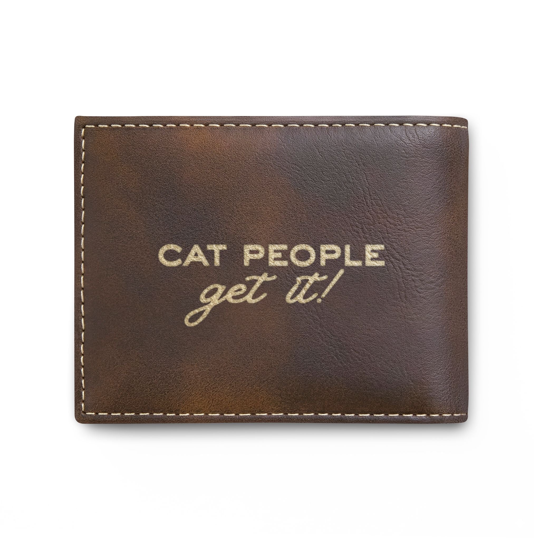 Cat People Get It RFID Slim Bifold Wallet
