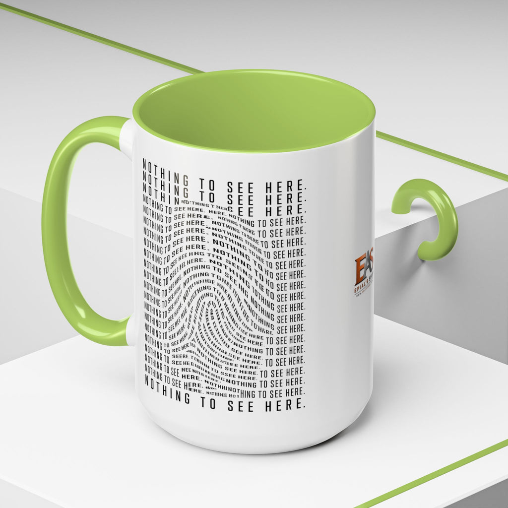 Nothing to See Here Mug | Hidden Fingerprint True Crime & Social Media Coffee Cup (11/15oz)