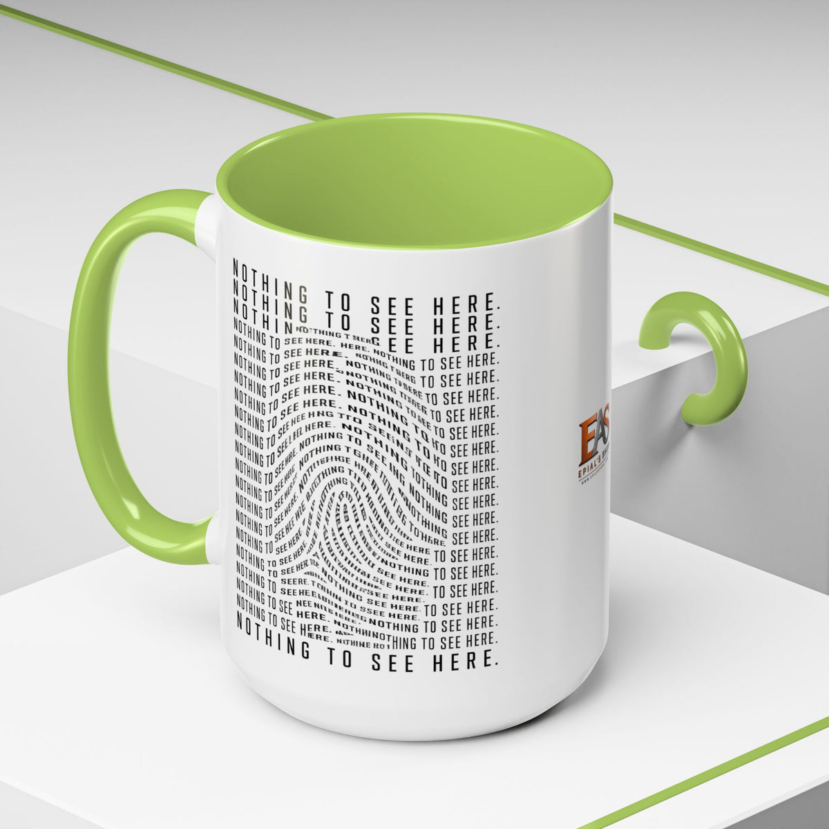 Nothing to See Here Mug | Hidden Fingerprint True Crime & Social Media Coffee Cup (11/15oz)