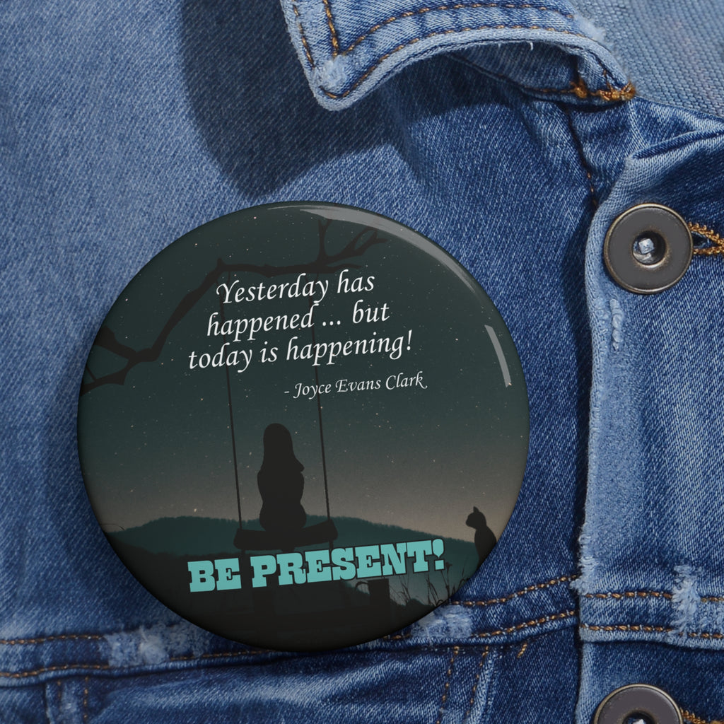 Photo depicting the ​Happening Pin Buttons from EpiAl's Shop.