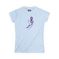 Quiet Strength Women's Epilepsy Awareness T-Shirt | Purple Ribbon Hand Art
