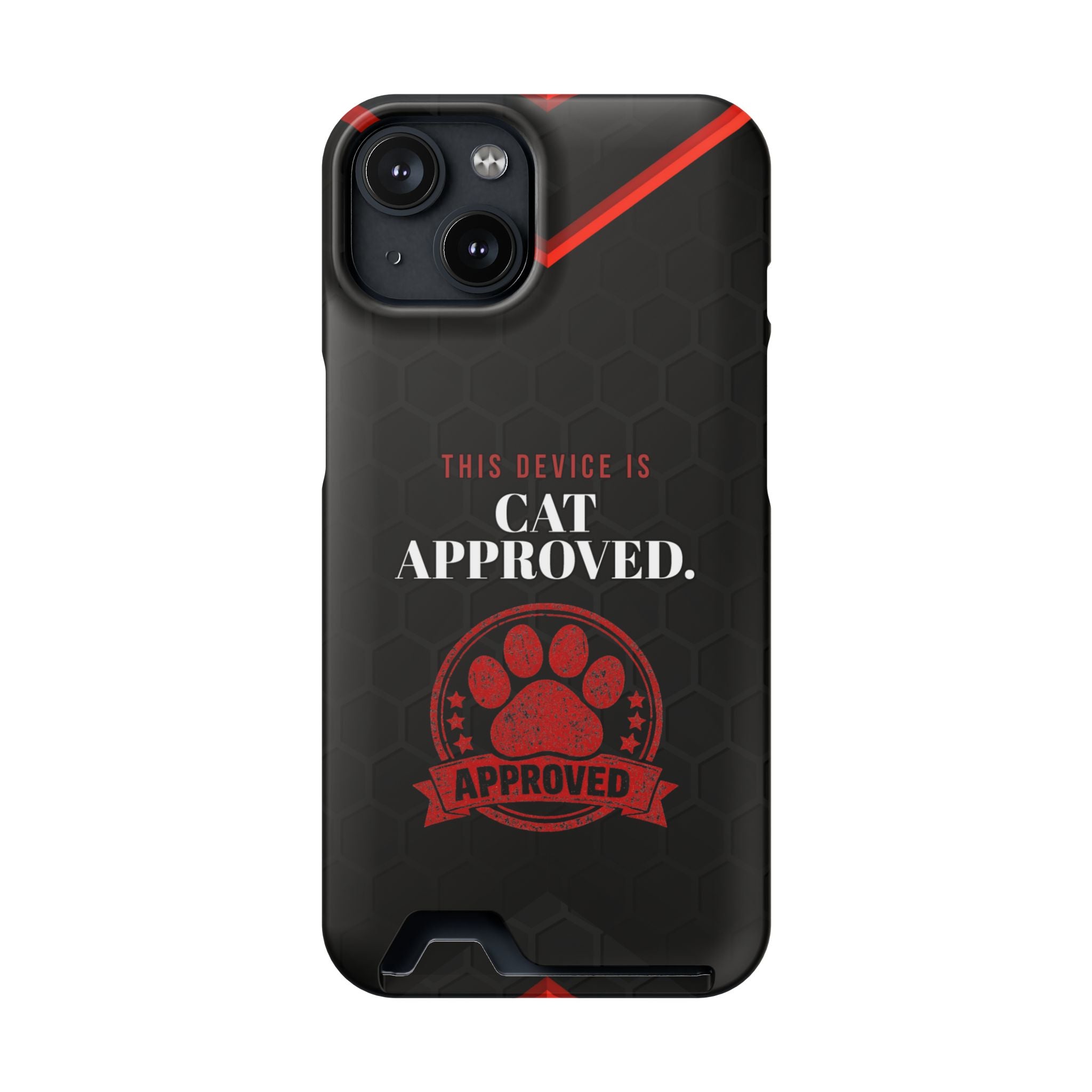 This Device Is Cat Approved iPhone Case – Paw Stamp Design
