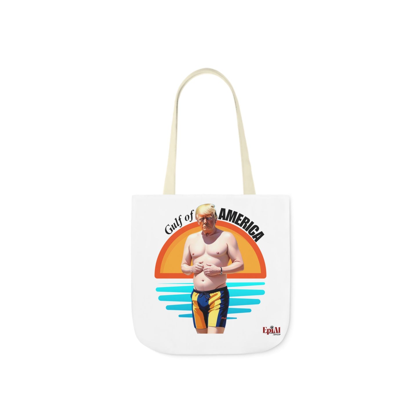 Gulf of America Canvas Tote Bag with 4-Color Straps - Fun Beach Accessory
