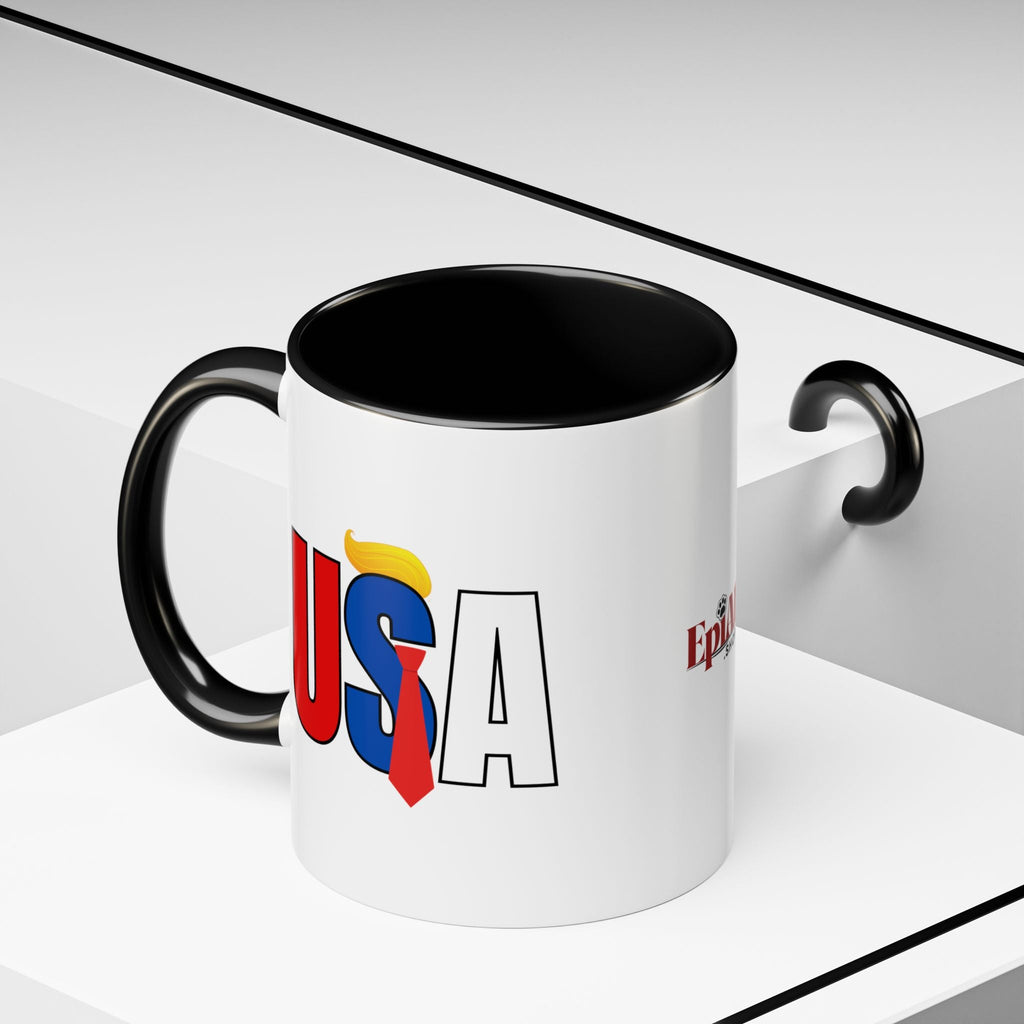 Trump USA Accent Coffee Mug Printify