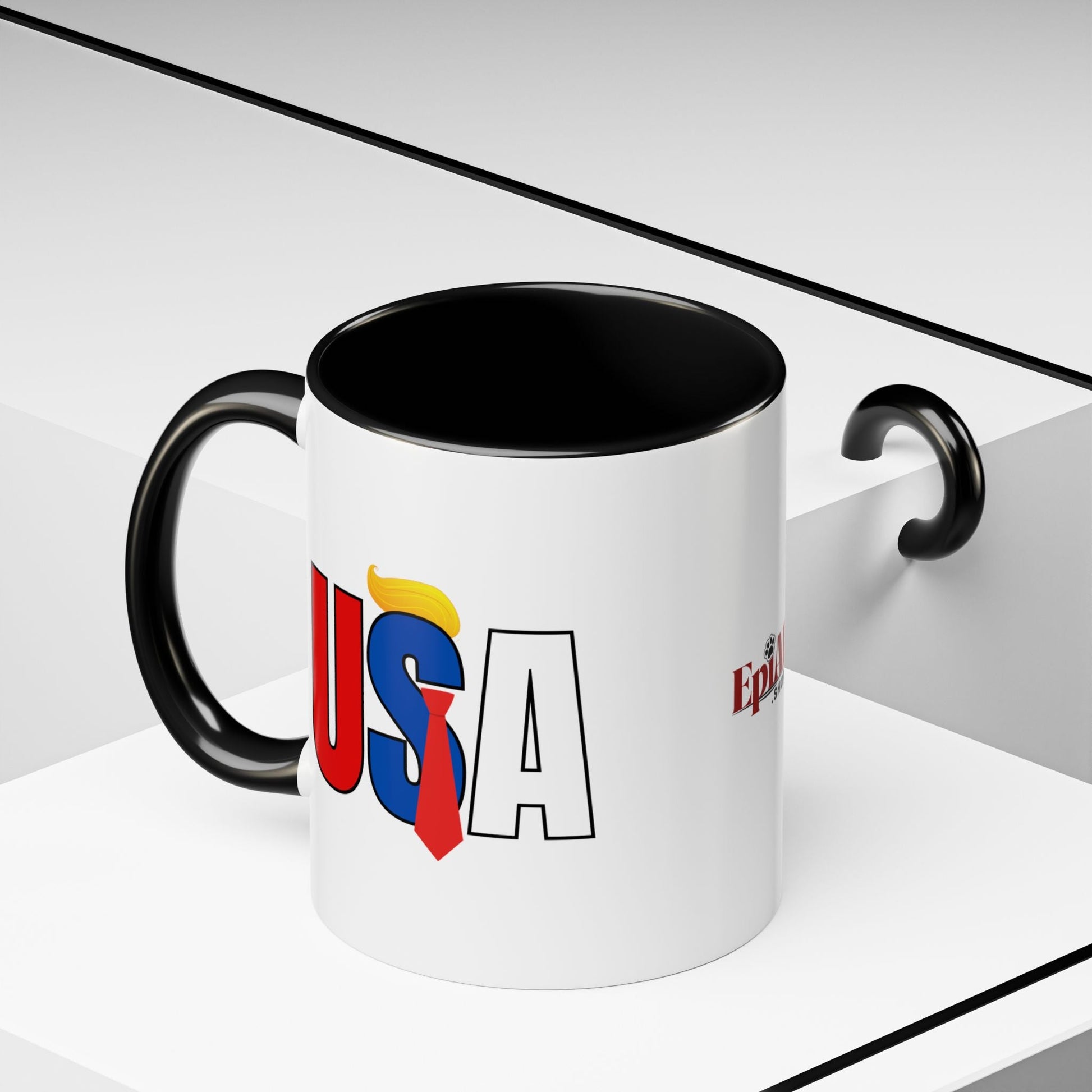 Trump USA Accent Coffee Mug Printify