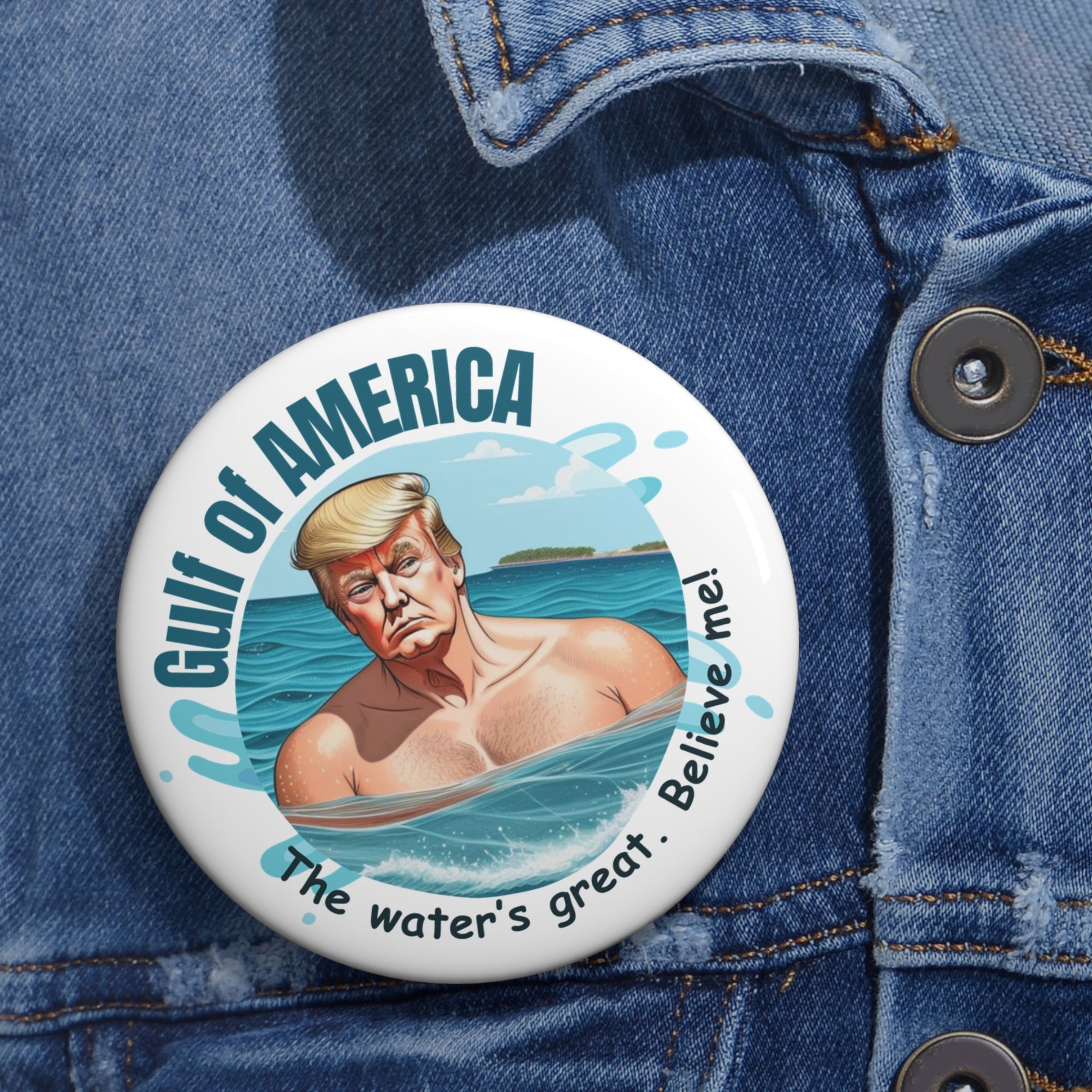 American Gulf Pin Buttons - Water is Great