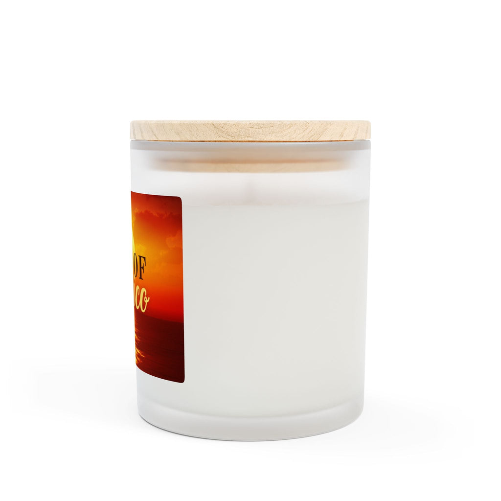 Sunset Gulf of Mexico 11oz Frosted Glass Candle - Sea Mineral Aroma Printify