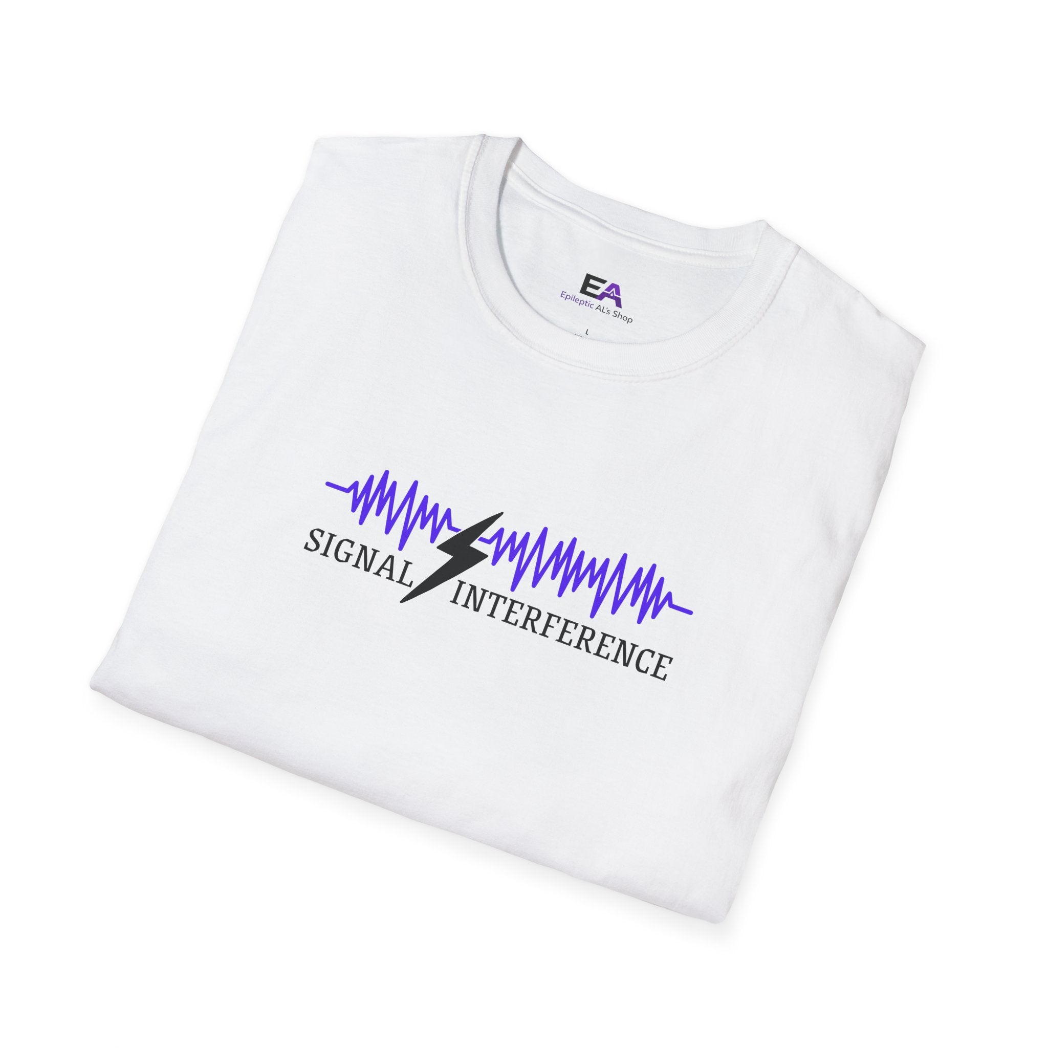 Signal Interference Women’s Tee – Minimalist Waveform Graphic T-Shirt