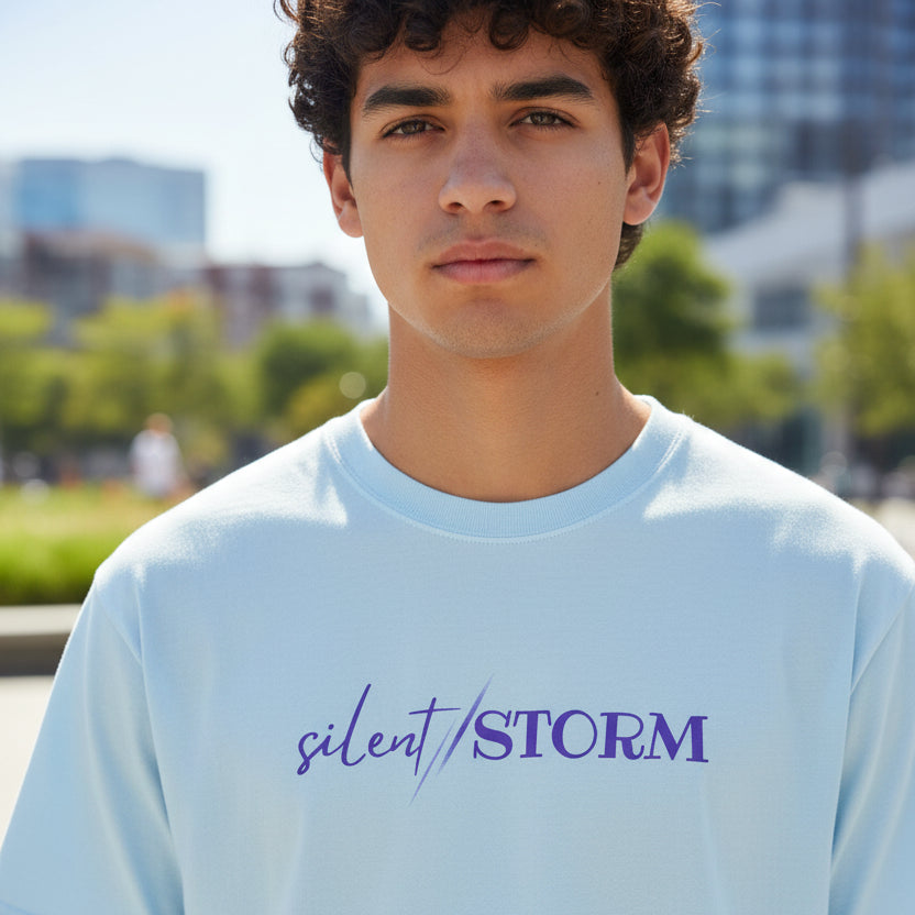 Silent Storm Unisex T-Shirt – Epilepsy Awareness Purple Statement Tee