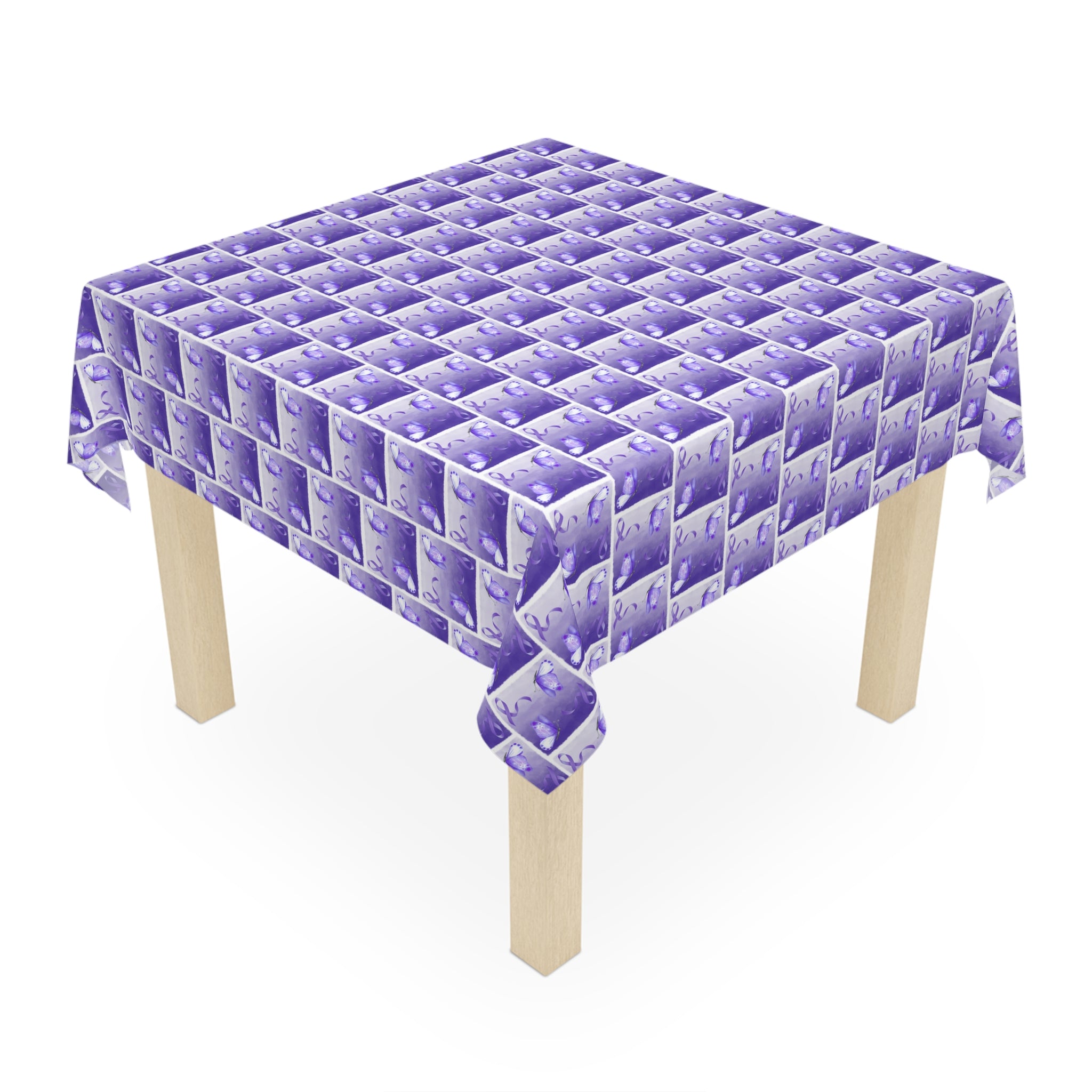 Purple Ribbon Butterfly Epilepsy Awareness Tablecloth - EpiAl's Shop