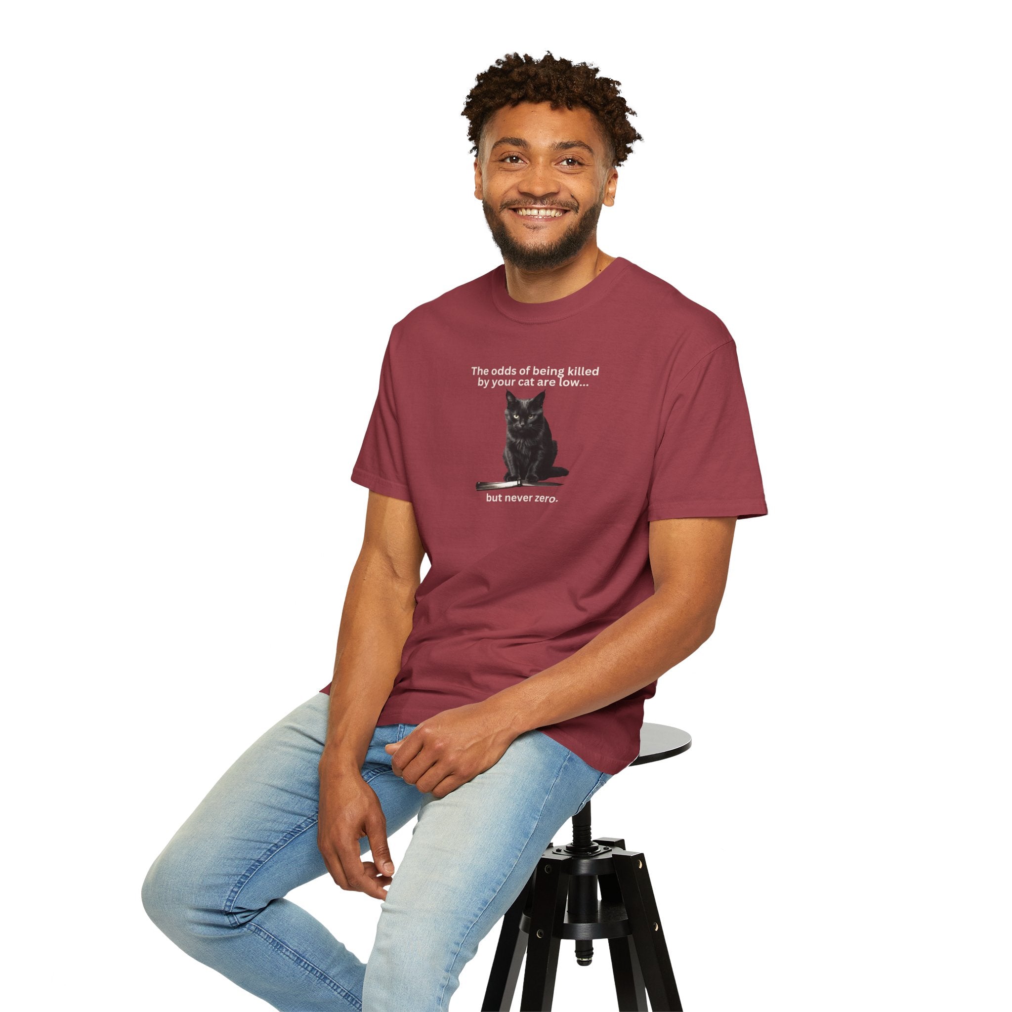 Photo depicting the ​Odds Unisex Garment-Dyed T-shirt from EpiAl's Shop.
