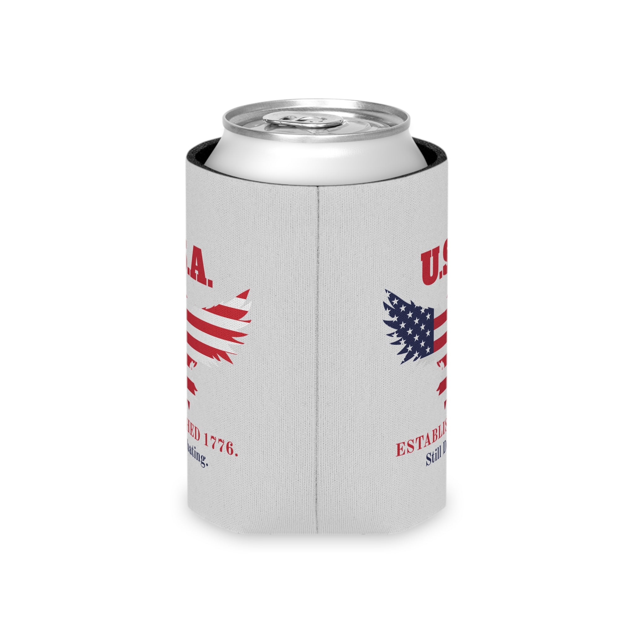USA Established 1776 Still Debating Can Cooler Sleeve | Patriotic Funny Koozie
