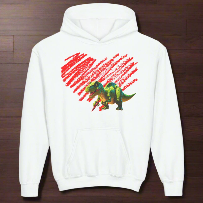 Dinosaur Love Youth Hoodie