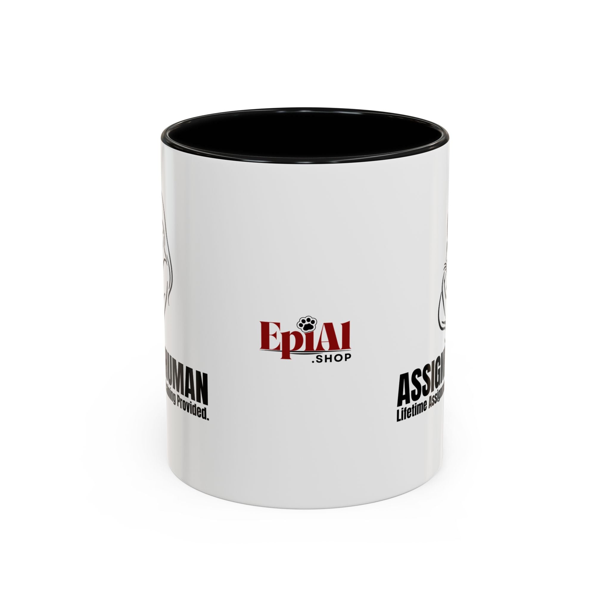 Assigned Human Mug – Lifetime Assignment Cat Coffee Cup