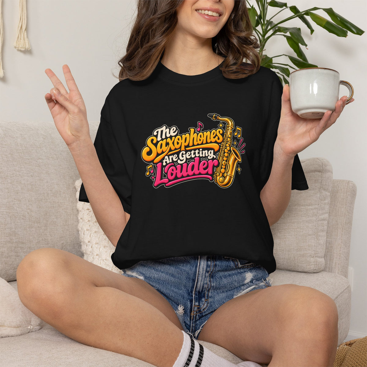 The Saxophones Are Getting Louder Retro Graphic Tee | Viral IYKYK Shirt