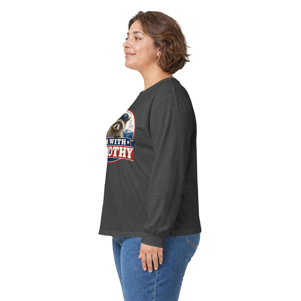 I’m With Jimothy Raccoon Long Sleeve T-Shirt
