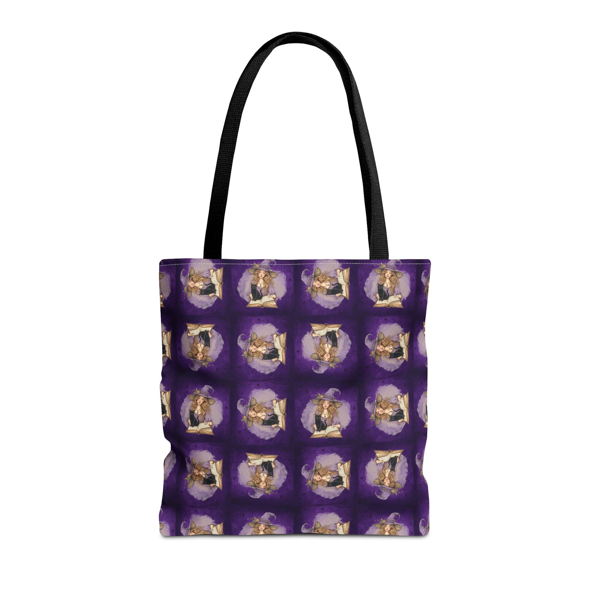 Vibrant Witchy Cat Lady Tote Bag