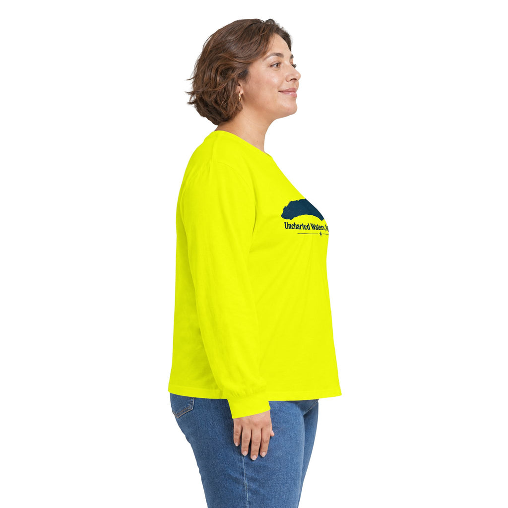 Uncharted Waters, Apparently Long Sleeve Tee | Lake Ontario Humor Shirt
