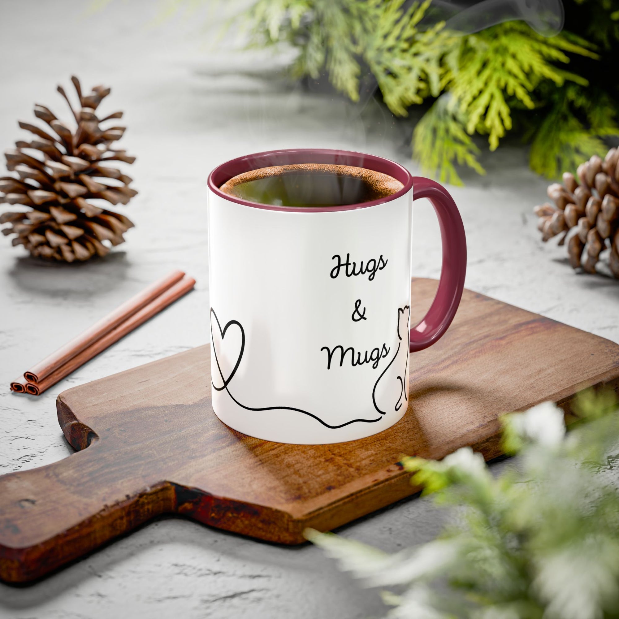 Hugs & Mugs Vibrant Color Coffee Mug