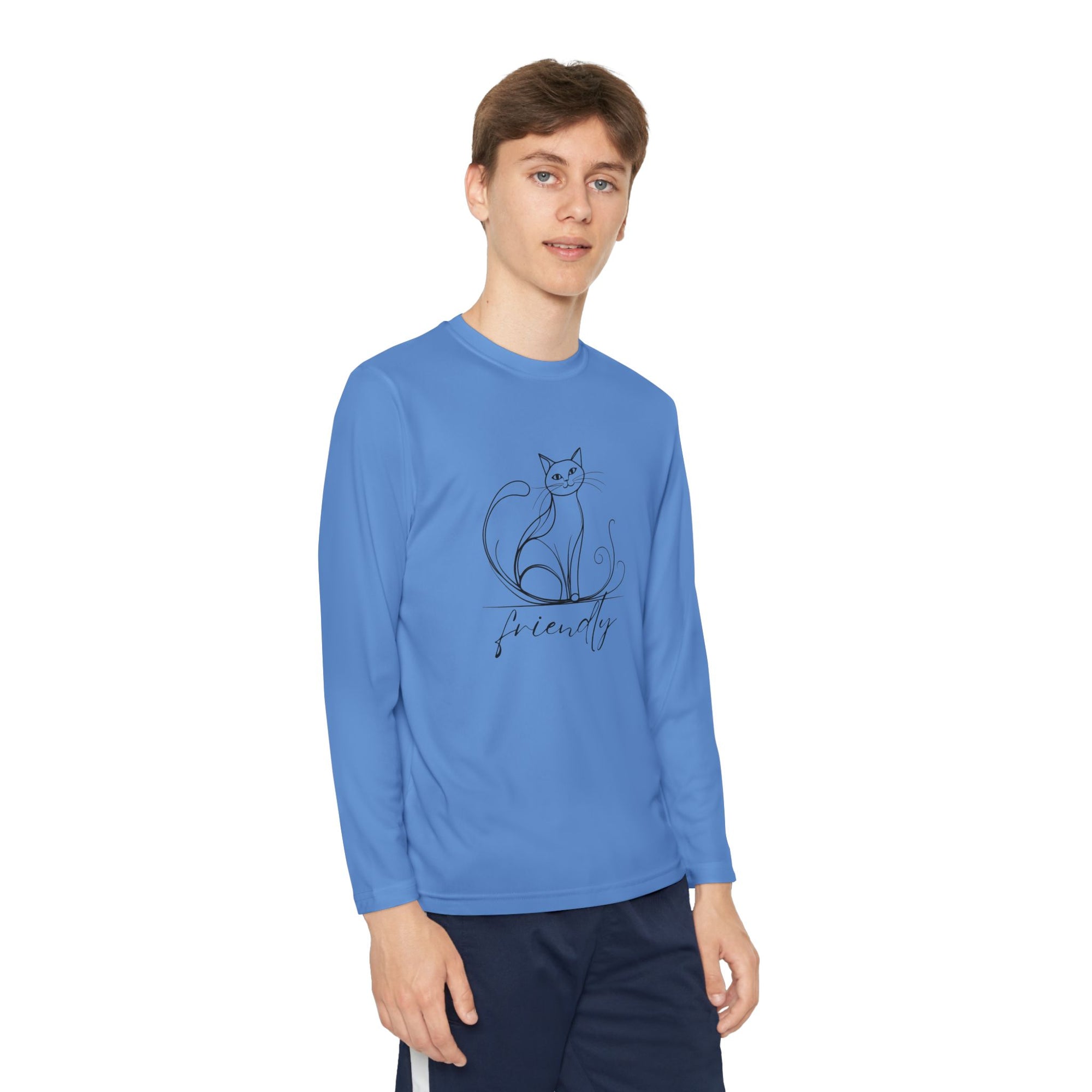 Friendly Cat Youth Long Sleeve Tee