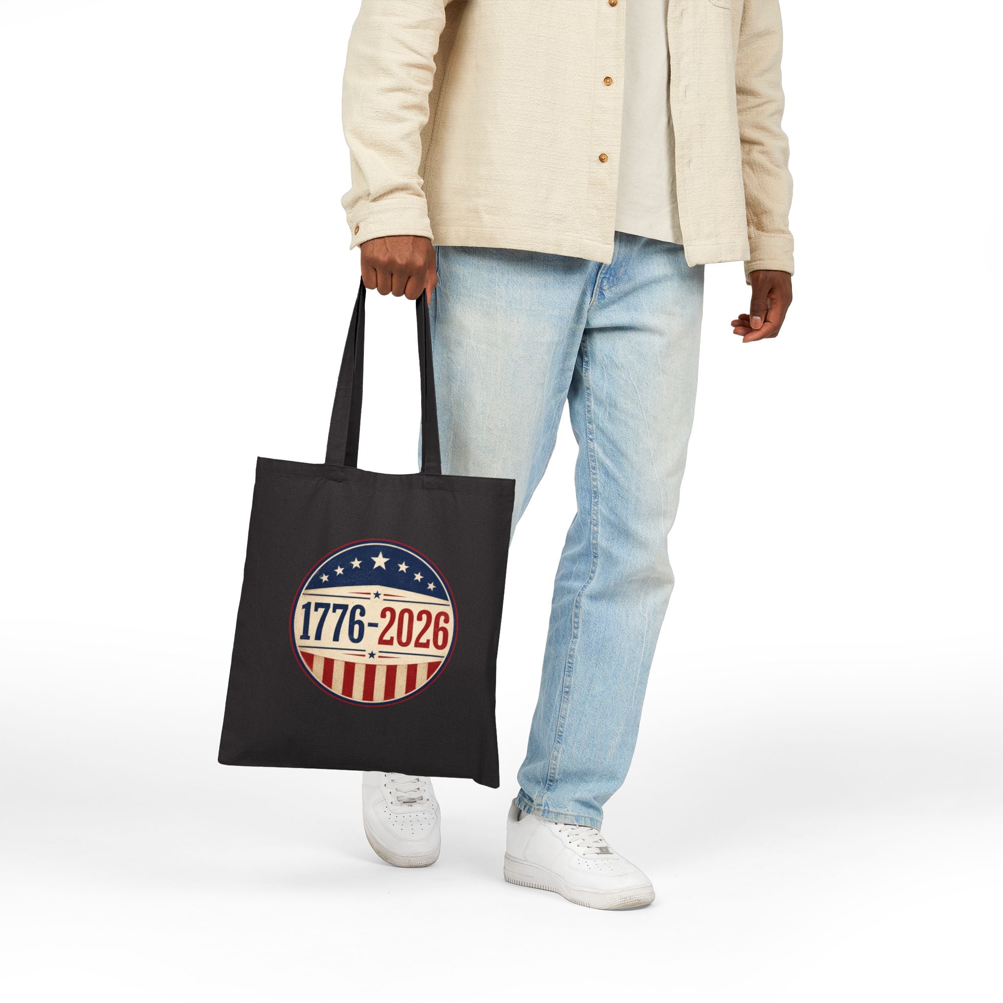 1776–2026 America Anniversary Canvas Tote Bag | Patriotic USA Carryall