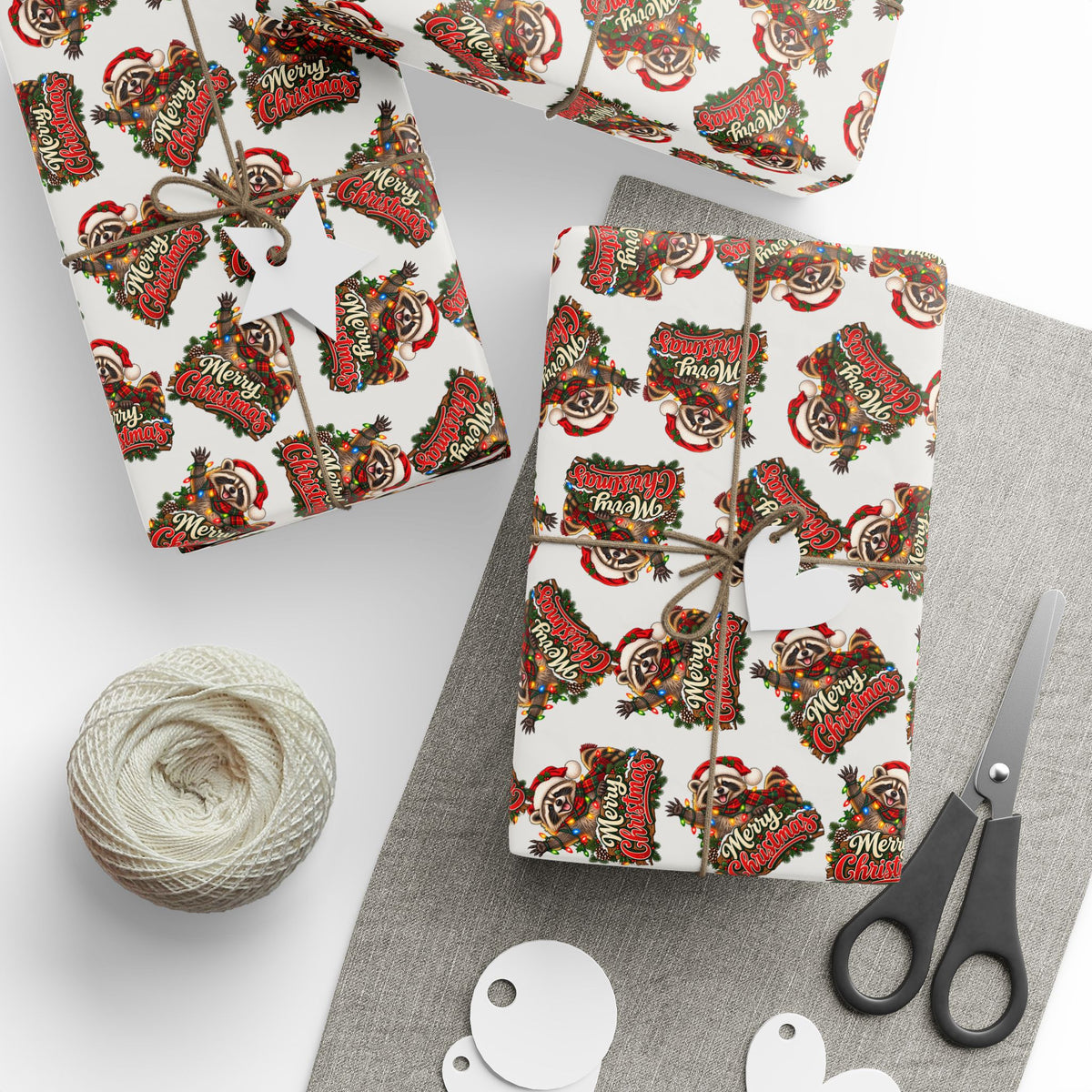 Jimothy the Raccoon Merry Christmas Wrapping Paper | Funny Holiday Gift Wrap
