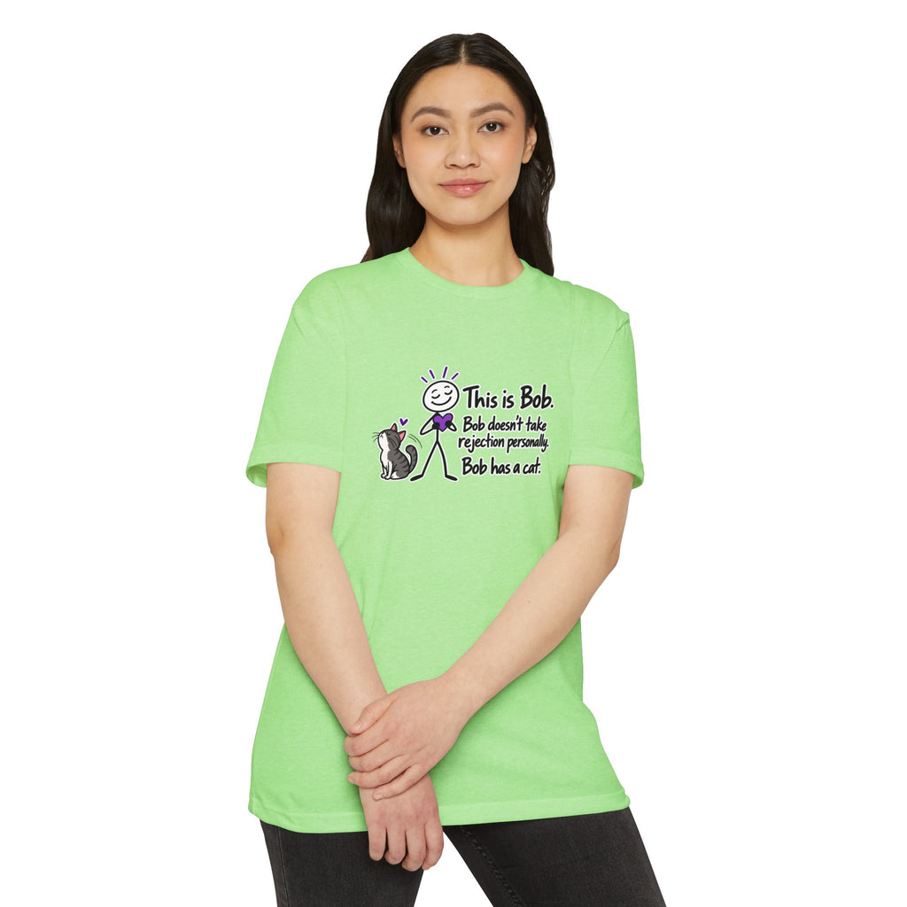 This Is Bob. Bob Has a Cat. Funny Cat Lover T-Shirt | Cat Humor Tee