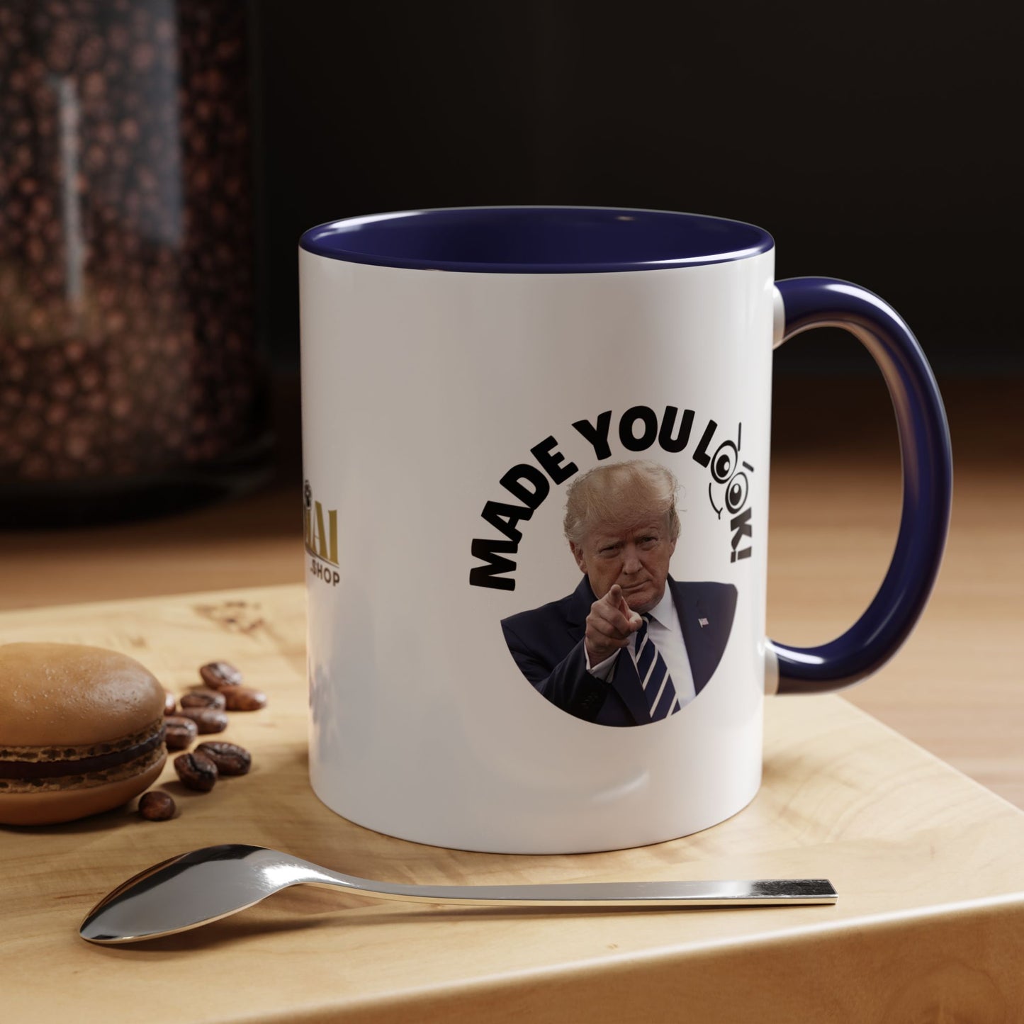 Made You Look! Accent Coffee Mug - 11oz & 15oz - Funny Political Gift