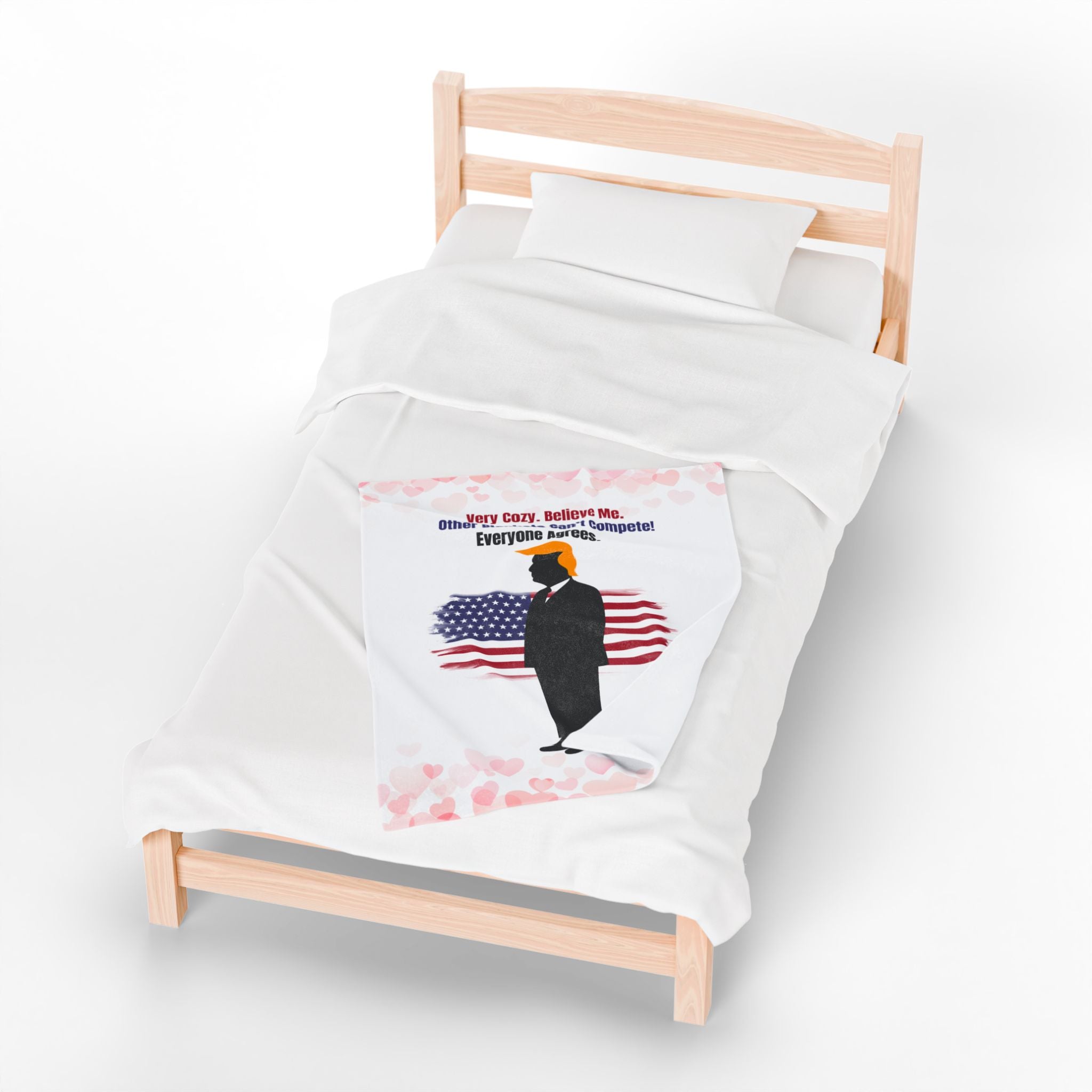 Very Cozy. Believe Me. Political Parody Velveteen Blanket