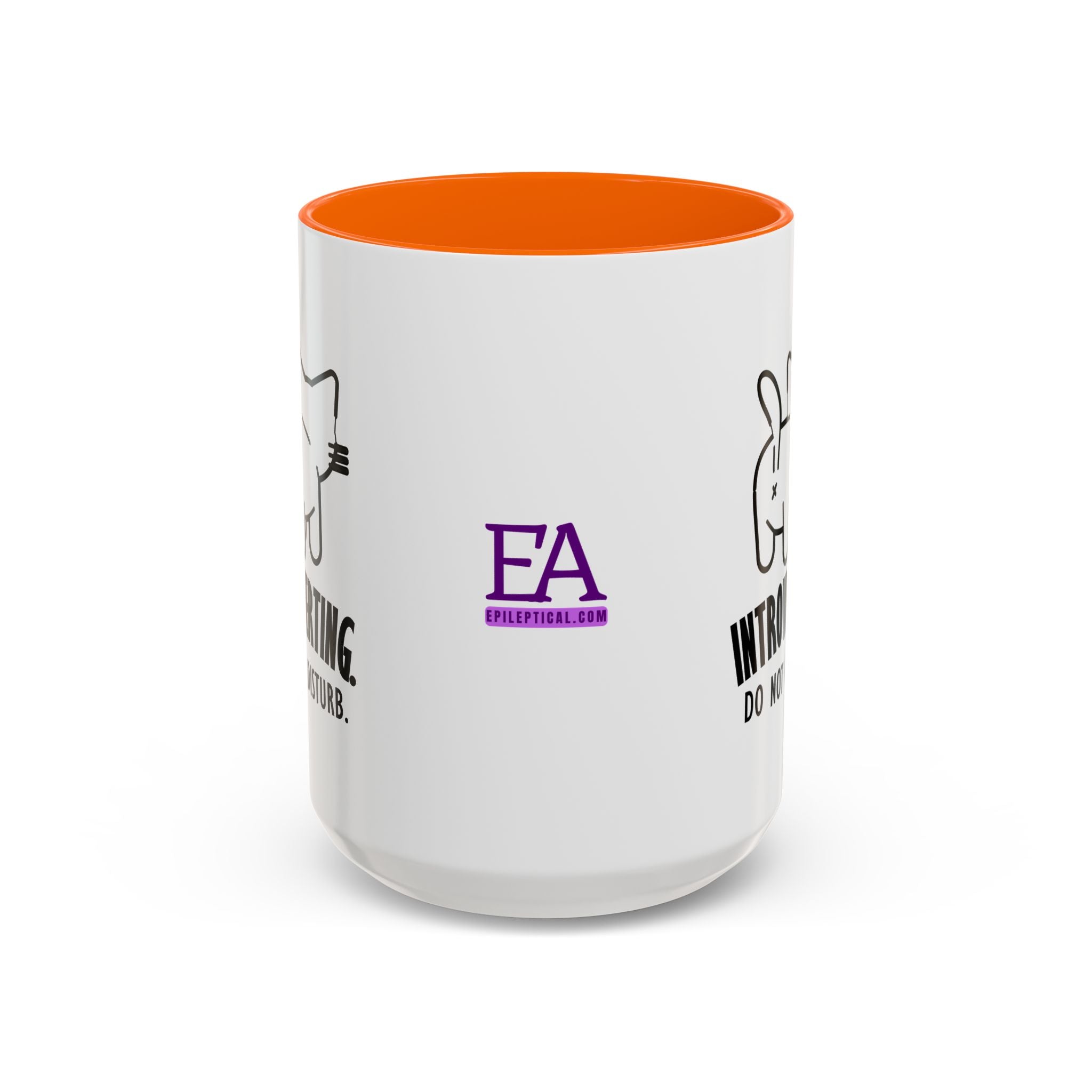 Introverting. Do Not Disturb. Two-Tone Cat Coffee Mug (11oz & 15oz)