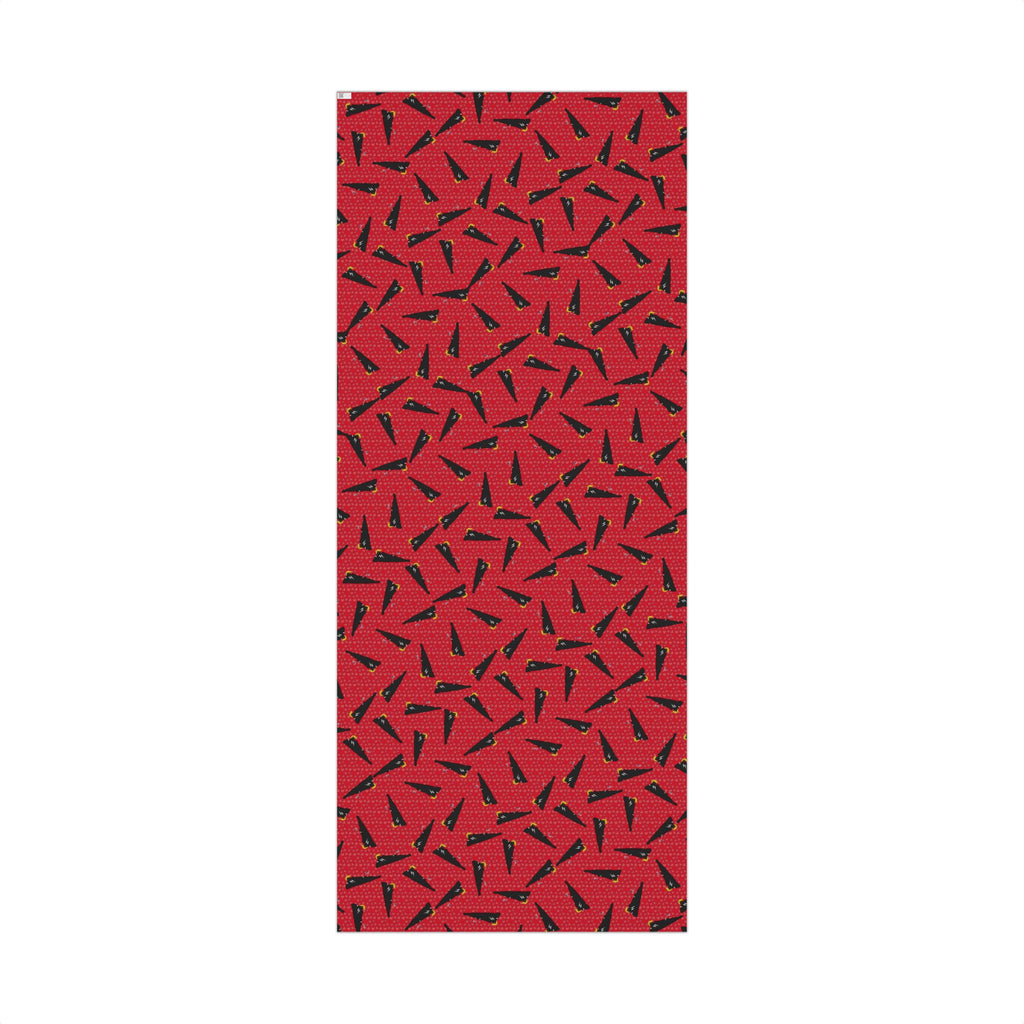 Commander-in-Recline Heart Wrap – Satirical Red All-Occasion Gift Paper