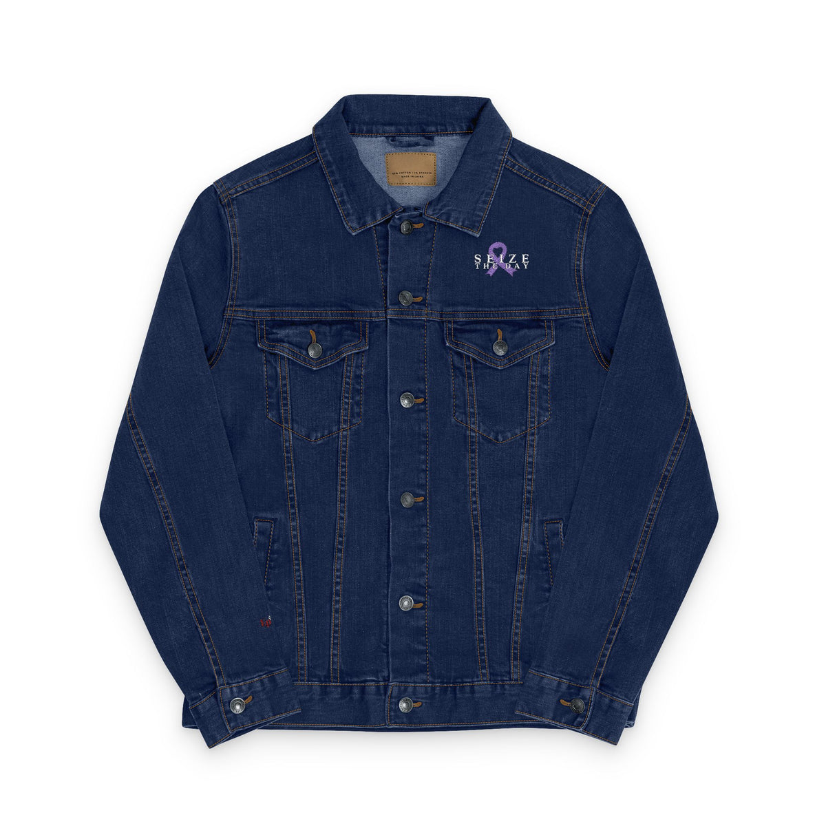 Seize the Day Epilepsy Awareness Embroidered Denim Jacket