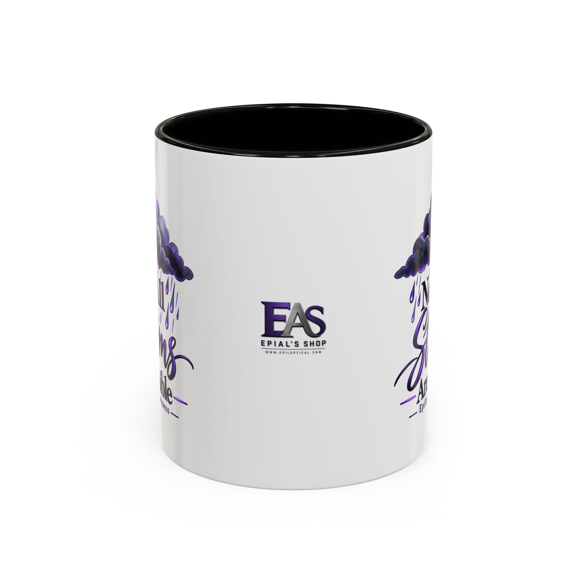 Not All Storms Are Visible Epilepsy Awareness Mug | Purple Storm Cloud Coffee Cup (11oz/15oz)